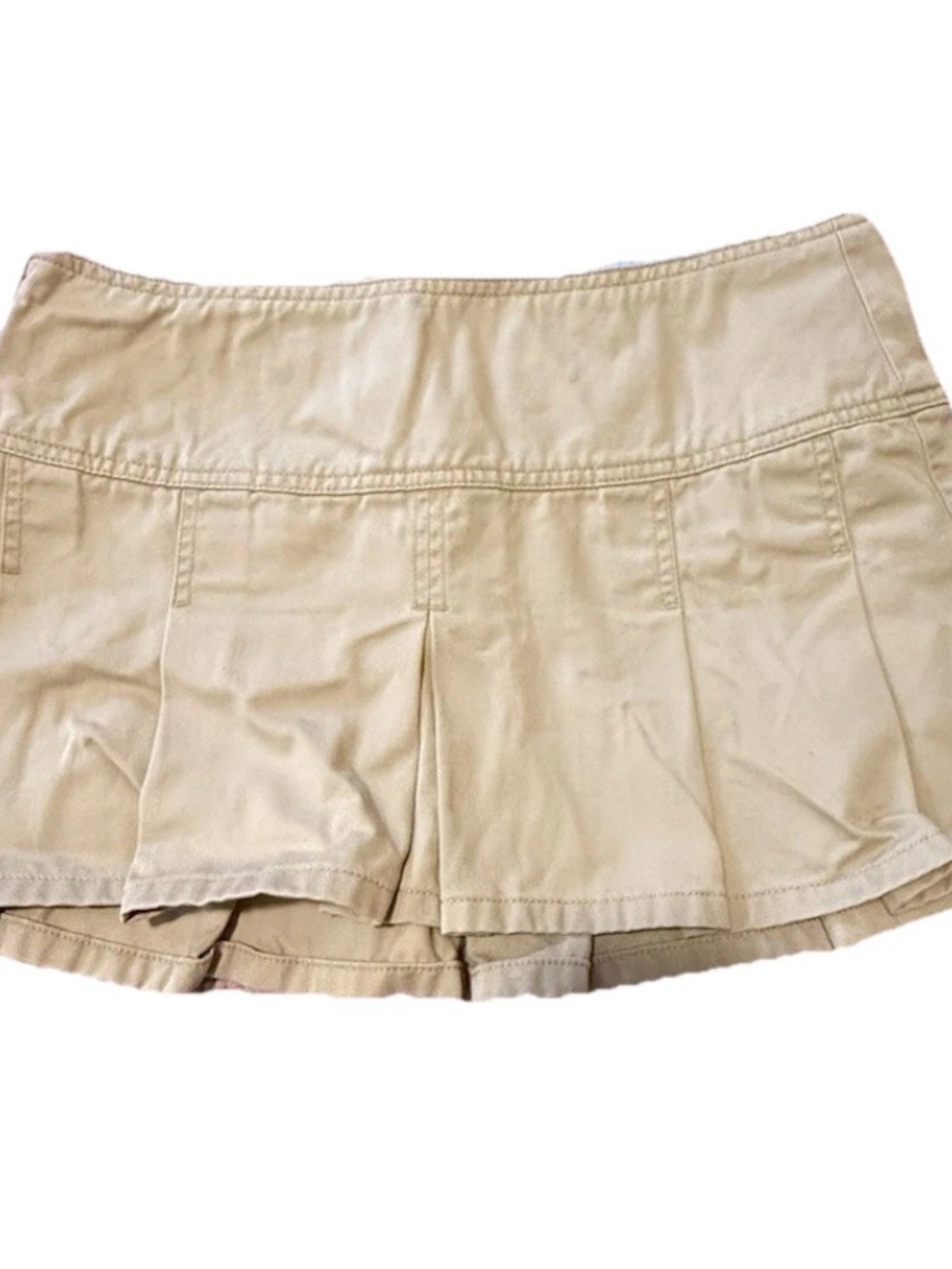 Lilu Beige Pleated Mini Skort
